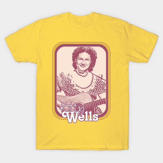 Kitty Wells // Retro Style Country Artist Fan Design T-Shirt by DankFutura